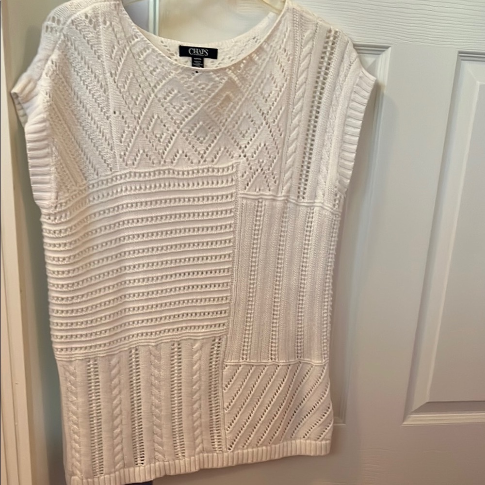 Chaps Women's White Knit Top